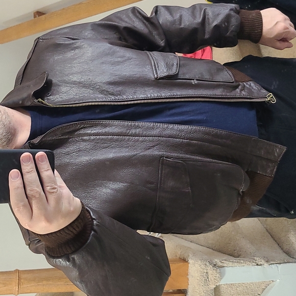 Authentic A-2 Air Force Flight Bomber Jacket TOP GUN Pop's Leather Turkey - Picture 8 of 8